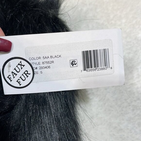 Via Spiga Women's Faux Fur Vest Black - Picture 6 of 7